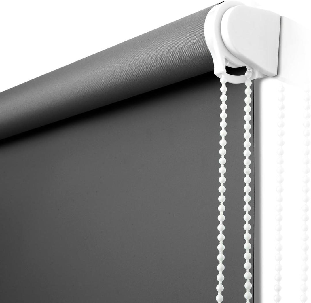 NUTRO CHILL Blackout Roller Blinds, Window Shades Blackout with Thermal Insulated, UV Protection Fabric Window Shades for Home and Office, Easy to Install48" W x 68" L, Charcoal Gray