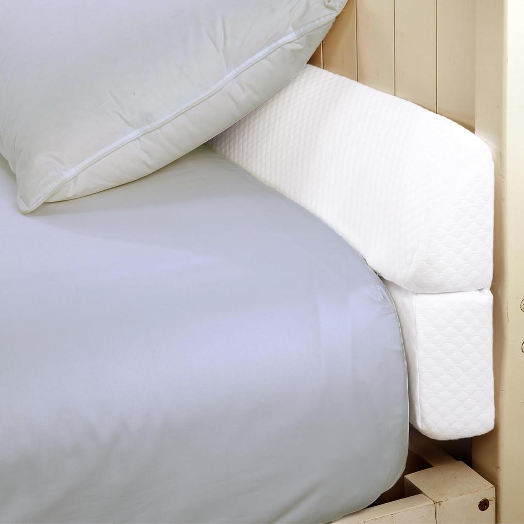 HOMBYS Wedge Pillow Headboard for Bed Gap,Foldable Bed Wedge Gap Filler Twin Size,Matterss Gap Filler,Multi Functional Bed Crack Pillow, Fill The Gap (0-7") Between Your Headboard and Mattress,White (Twin(39"x6"x6"))