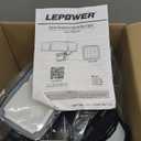 LEPOWER 1600LM LED Solar Security Lights Motion Outdoor, 5500K White Light, IP65 Waterproof Outdoor Flood Solar Light for Yard, GarageBlack