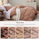 Bedsure Mocha Mousse Duvet Cover King Size - 3 Pieces Prewashed Cotton-Like Polyester Extra Soft Bedding Set, Includes 1 Duvet Cover 104x90 Inches with Zipper Closure & 2 Pillow Shams, No Comforter