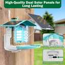 Hanging Smart Bird Feeder with Camera - 32G SD Card Included for Free Local Storage, 2K AI Identification, Dual Solar for 365-Day Use, Squirrel Proof, Gifts for BirdLovers, Blue