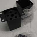 4x4 Post Base, Heavy Duty Post Anchor Base, Inner Size 3.5x3.5 Inch, 13 Gauge Thick Solid Steel Fence Post Brackets, Rust-Proof Black Powder-Coated for Pavilion Porch Railing Pergola(2 Pcs)