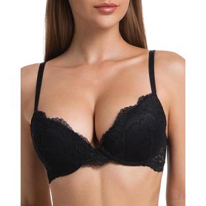 Women's Lace Push Up Bra Padded Add 2 Cups Underwire Support Full Coverage Plunge Everyday Lift Bras