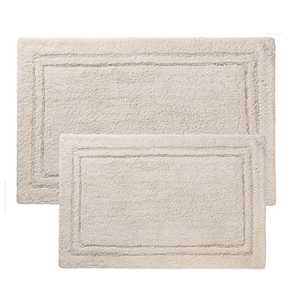 SUPERIOR Solid Non-Slip 2-Piece Bath Rug Set
