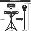 Folding Walking Stick with Seat, 3-in-1 Triple-Leg Cane Stool, 330lbs Capacity, Lightweight 3.5lbs Aluminum Alloy for Hiking, Travel & Elderly Support Includes Storage Bag