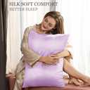 Adubor Mulberry Silk Pillowcase for Hair and Skin with Hidden Zipper, Both Side 22 Momme Silk, 900 Thread Count (20x30 inches, Queen Size, Light Purple, 1pc)