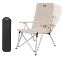 Folding Camping Chair Portable Chairs for Adults Adjustable High Back Outdoor Comfortable Chair with Storage Bag