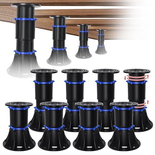 YHK 8PCS Adjustable Height Bed Support Legs 8.4-13.5 inch, Bed Frame Support Legs for Bed Slat, Bed Support Reinforcement Parts Bed Frame Support Replacement