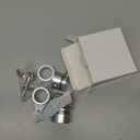 Anovo Flag Pole Rings, Aluminum Alloy Flagpole Rings 360 Rotating Anti Wrap Flag Mounting Ring, Spinning Flag Pole Clips with Carabiner for 0.75-1.02 Inch Diameter- Pack of 4 (Matte Silver)