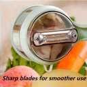 2 x 2-Piece Vegetable Peeler Set - Stainless Steel Potato Peeler and Fruit Peeler, Ideal for Kitchen Use, Apple Peeler, Carrot Peeler, Orange Peeler with Comfortable Grip (Gray)