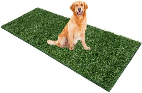 Naturei Grass Pad for Dogs, 72" x 24" Artificial Turf for Pets Potty Training, Fake Grass Mat with Drainage Holes, Easy to Clean, Large Turf Rug Outdoor Indoor Use