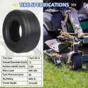 GICOOL (2 Pack) 13x5.00-6 Lawn Mower Tubeless Tire, 13x5-6 Riding Zero Turn Lawnmower Smooth Turf Tyre, 4 Ply
