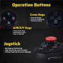 Yoidesu X3 Gaming Controller for Android for IOS Mobile Phone TV Computer CP VR, Dual Vibration Wired BT Game Remote Gamepad Joystick with Built in 400mAh Rechargeable Battery