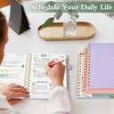 2026 Planner, Hardcover Leather Weekly and Monthly Planner, January 2026 - December 2026, Spiral Yearly Agenda Organizer Book 2026 with Tabs, Daily Calendar Planners for School Work Home, A4 (8.5" x 11"), Purple