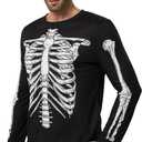 Spooktacular Creations Halloween Men Skeleton Costume Long Sleeve shirt for Adult, Halloween Costumes for Men 2025 (L)