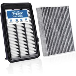 Engine+Cabin Air Filters Fit for Civic L4 1.5L 2016-2021, CR-V L4 1.5L (Gas) 2017-2022 Engine Air Filter Replacement Cabin Air Filter Accessories# CF11182 CA12050