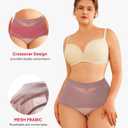 Nebility 2 Piece Tummy Control Shapewear Butt Lifting Underwear for Women Lower Belly Waist Trainer Seamless Faja Body Shaper (M)