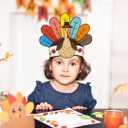 3 x Gatherfun Autumn Children School Party Decor, 12ct Fall Thanksgiving Paper Headbands - Color Your Own Turkey Activity Headbands, Thanksgiving Party Craft Activities & Turkey Party Favors