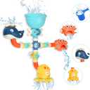 Bath Toys Bathtub Toy for Toddlers Age 2-4 Kids Bath Pipes Toys for 2 3 4 5 Years Boys and Girls Tub Water Toys with Color Box Birthday Gift
