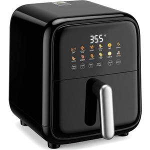 OLIXIS Air Fryer with Window 7.9QT, 12-In-1 Large Air Fryer for Family, 400F Rapid Air Crispy Technology, Roast Bake Dehydrate Reheat, Nonstick & Easy-Clean Basket, 1800W, Black, 8L