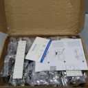 Ravinte 50 Pack 25 Pairs 3/8 Inch Inset Cabinet Door Hinges Kitchen Satin Nickel Semi-Concealed Face Mount Self-Closing Cabinet Hinges with Bumpers & Screwdriver