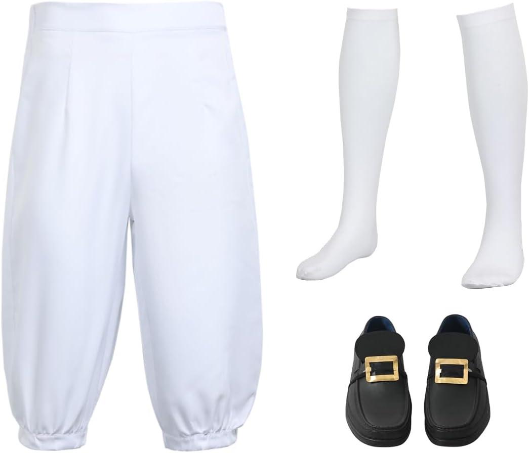 Victorian Century Colonial Costume Set for Men Renaissance Pirate Halloween and Victorian Styles (XXL)