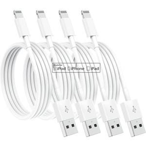 Susnwere 4 Pack [Apple MFi Certified] Apple Charging Cables 6ft, iPhone Chargers, Lightning Fast iPhone Charging Cord for iPhone 12/11/11Pro/11Max/ X/XS/XR/XS Max/8/7, ipad(White)