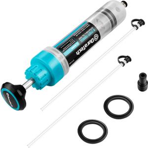 DURATECH 200CC Fluid Extractor Automotive, Fluid Pump with Long Extension Tubes, Oil Syringe with Powerful Suction, Fluid Extractor Pump for Extracting Engine Oil, Transmission Oil and Brake Fluid