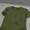 Oakgarden Girls' Shirts 5-14 Years Oversized Short Sleeve Summer T-Shirts V Neck Drop Shoulder Top Kids Casual Basic Cute Tee(Green,5-6 Years)