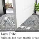 Foxmas Small Rugs for Entryway 2x3 Feet, Non-Slip Doormat Indoor Entrance Vintage Washable Area Rug, Low Pile Throw Rugs for Entryway Bedroom Kitchen Living Room, Blue