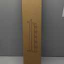 Coat Rack Wall Mount with Shelf, 17IN Wooden Coat Hanger Hooks Wall Mount with 5 Metal Hooks, Hanging Shelf with Hooks, Retro Walnut