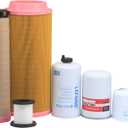 ST-1132 Filter Kit Compatible with HATZ 3H50 or 4H50 Engines Replaces Oil 50638800, Primary Fuel 50638000, Secondary Fuel 50638100, Air 50638200 & 50638300, Crankcase Breather 50640500 (6 Pcs)