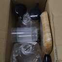 Laundry Detergent Dispenser - Fabric Softener Liquid Dispenser for Laundry Room - 64oz Plastic Soap Dispenser, Waterproof Labels, Collapsible Funnel, Extra Labels, Measuring Cup&Bamboo Tray - Set of 2