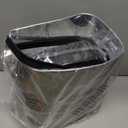 Ninestars DZT-12-5 Bedroom or Bathroom Automatic Touchless Infrared Motion Sensor Trash Can, 3 Gal 12L, Stainless Steel Base (Rectangular, Black Lid)