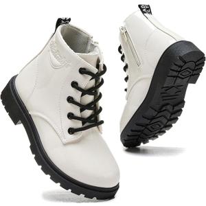 Daclay Kids Girls' Boots Children's Boots Outdoor Boots Girls' Plush Short Boots Boys Boots 4 Toddler, White Size 37