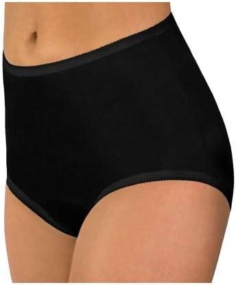 Carole Brand - Classic Nylon Panties For Women Full Cut, High Rise Briefs - Pack of 3 (12 PLus)