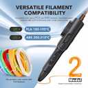 3D Printing Pen Kit, 3D Printer Pen with Adjustable Temperature,Stepless Speed, PLA/ABS Compatible 3D Drawing LCD Display, for Creative Art, DIY Projects,Black