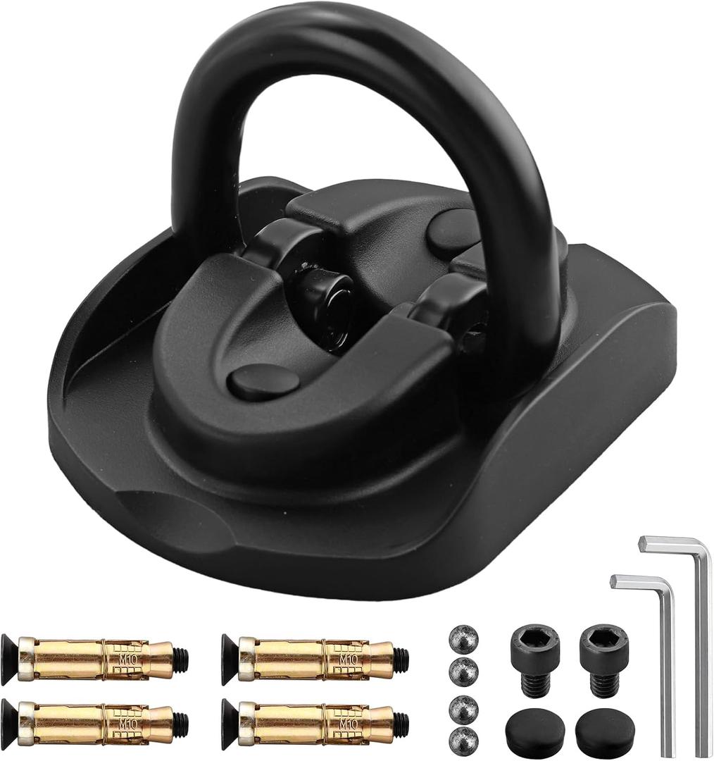 EYPINS Security Ground Anchor - Heavy Duty Alloy Steel Anti-Theft Wall Anchor Lock for Motorcycle,Bicycle,Scooter, Oversized Loop,Outdoor Indoor Concrete Brick Surfaces Installed Locking Point