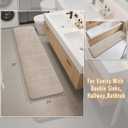 Yimobra Bathroom Runner Rugs 72"x24" Non Slip Washable Memory Foam Bath Mat, Super Soft Water Absorbent Hallway Carpet for Vanity Tub Shower, Beige