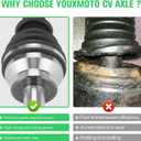 Youxmoto Front CV Axle For Polaris; 2000-2003 Sportsman 500; 1999-2000 335; 2001-2004 400; 2000-2002 Magnum 325 4X4; Scrambler 400; Xpedition 325; 425. 1999-2003 Scrambler 500, Drive Half Shaft