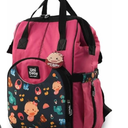 Uni Baby Diaper Bag, Mommy and Baby Stuff Backpack with Fun Prints, Pink and Black, One Size