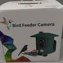 Bird Feeder with Camera Outdoor Solar: Smart Birdfeeder with AI Recognition - 2K HD Live Stream Video Camera for Outside Wild Birds Garden Decor - Bird Lover Gifts, Green