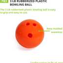 Champion Sports Plastic Bowling Ball Youth Bowling Game for All Skill Levels, Indoor/Outdoor Play, Fits Foam or Plastic Pin Sets, 35 lb. Ball Sizes