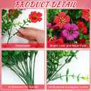 4 Pack Artificial Trailing Hanging Flowers,Red, Purple | Silk Plastic Construction, Uv/water Resistant, 29 Inch Trailing Vines with 156 Blooms, Fits Porch, Balcony & Courtyard Decor