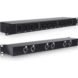 XLR Balanced Patchbay XLR Stage Box 12 Channel 3 Pin Multi Network Cable Extender for Stage Lighting and Home Recording Studio Compatible (Male)