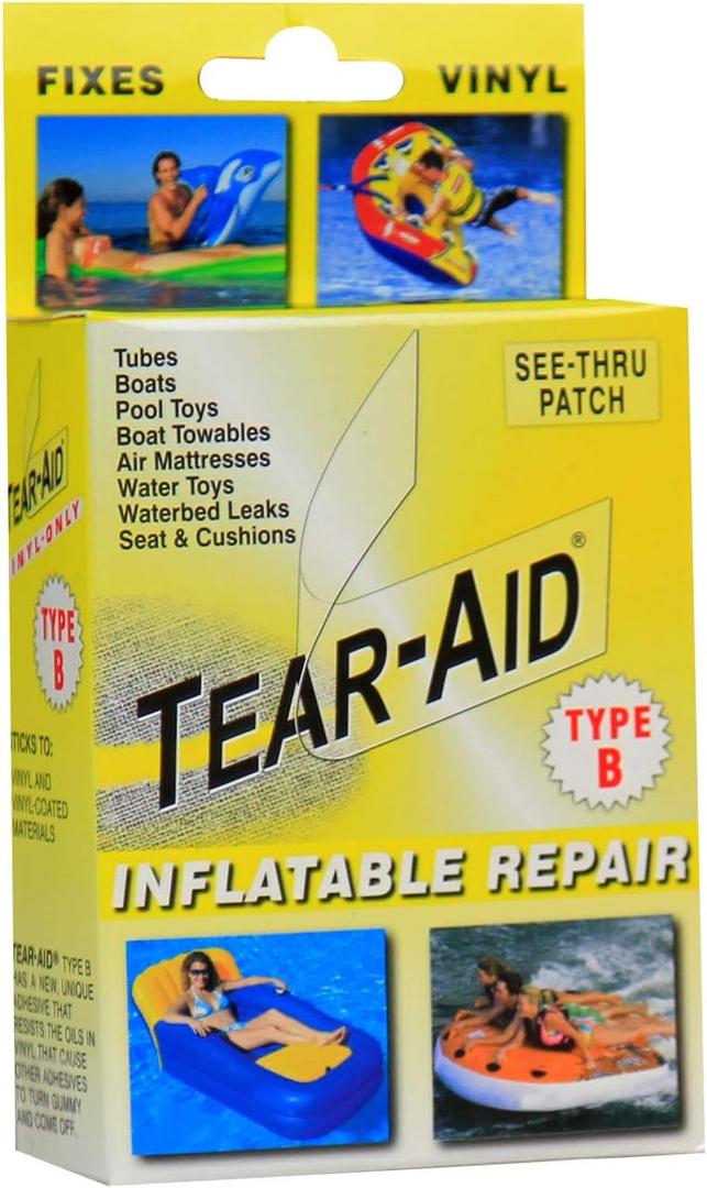 Tear-Aid Vinyl Inflatable Repair Kit, Yellow Box Type B, 1 Pack