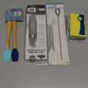 Set of 4 (Milk Frother Mousseur à Lait + Mini Utensil Set + 2 Scrub Sponge + Reusable Straw Cleaner)