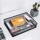 2Pcs Desk Drawer Organizer, Stable Metal Mesh Desk Storage Tray, Versatile Storage Box Set for Office Home Supplies,13 x 9 inches