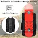 Asenlin Travel Backpack for Women Men,40L Extra Large Hiking Backpack 17 Inch Carry on Backpack Water Resistant for Casual Daypack Gym Backpack-Black Rope