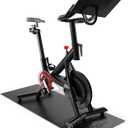 Bike Mat Compatible with Peloton Bike,Elliptical,Treadmill Mat, 6mm Thick, Under Exercise Bike Trainer Pad for Indoor Stationary Spin Bike Gym Equipment Hardwood Floor Carpet Protector